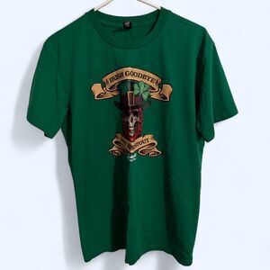 AS Colour Shirt Mens M Green Jackrabbit Brewing Irish Goodbye Skull Graphic Tee